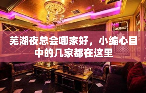 芜湖夜总会哪家好，小编心目中的几家都在这里