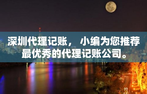 深圳代理记账， 小编为您推荐最优秀的代理记账公司。