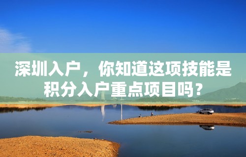 深圳入户，你知道这项技能是积分入户重点项目吗？