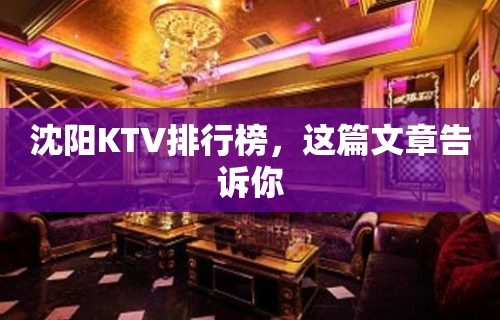 沈阳KTV排行榜，这篇文章告诉你